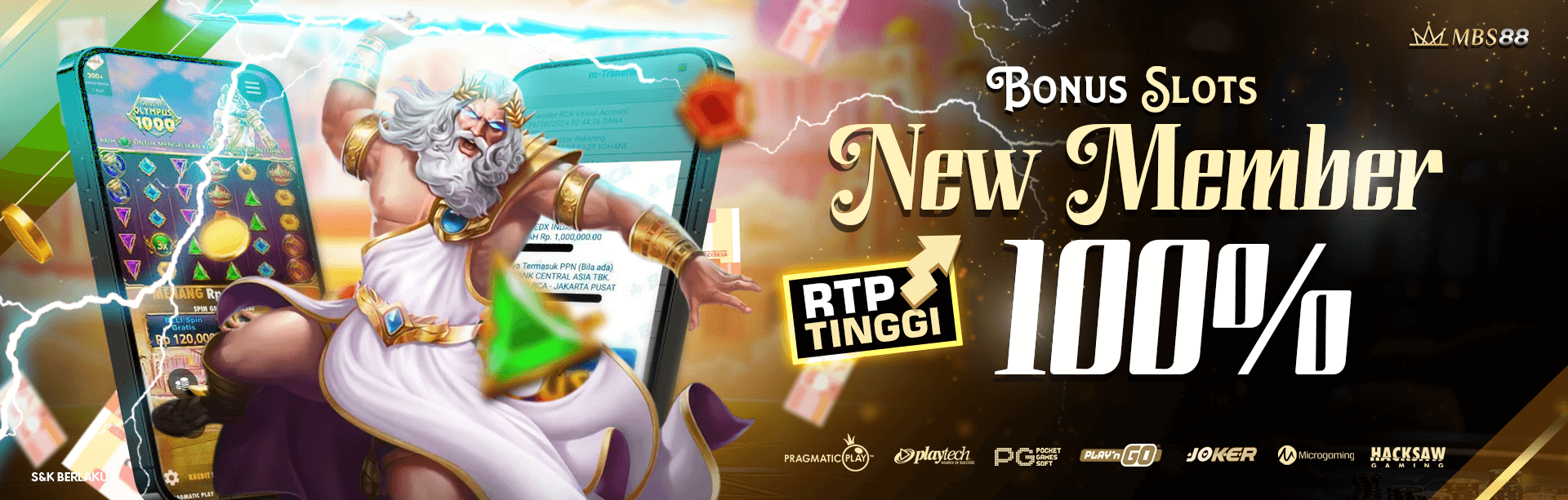 Bonus New Member 100% Slots