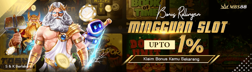 KOMISI MINGGUAN UP TO 1% SLOTS	