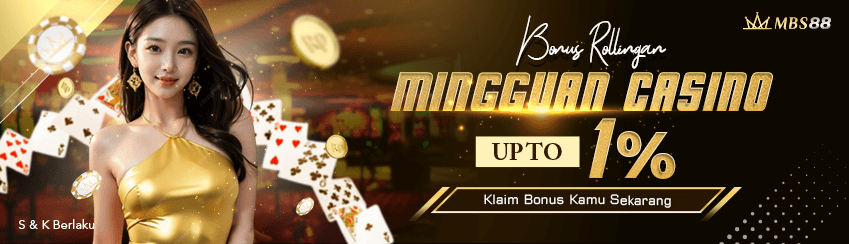 KOMISI MINGGUAN UP TO 1% LIVE CASINO